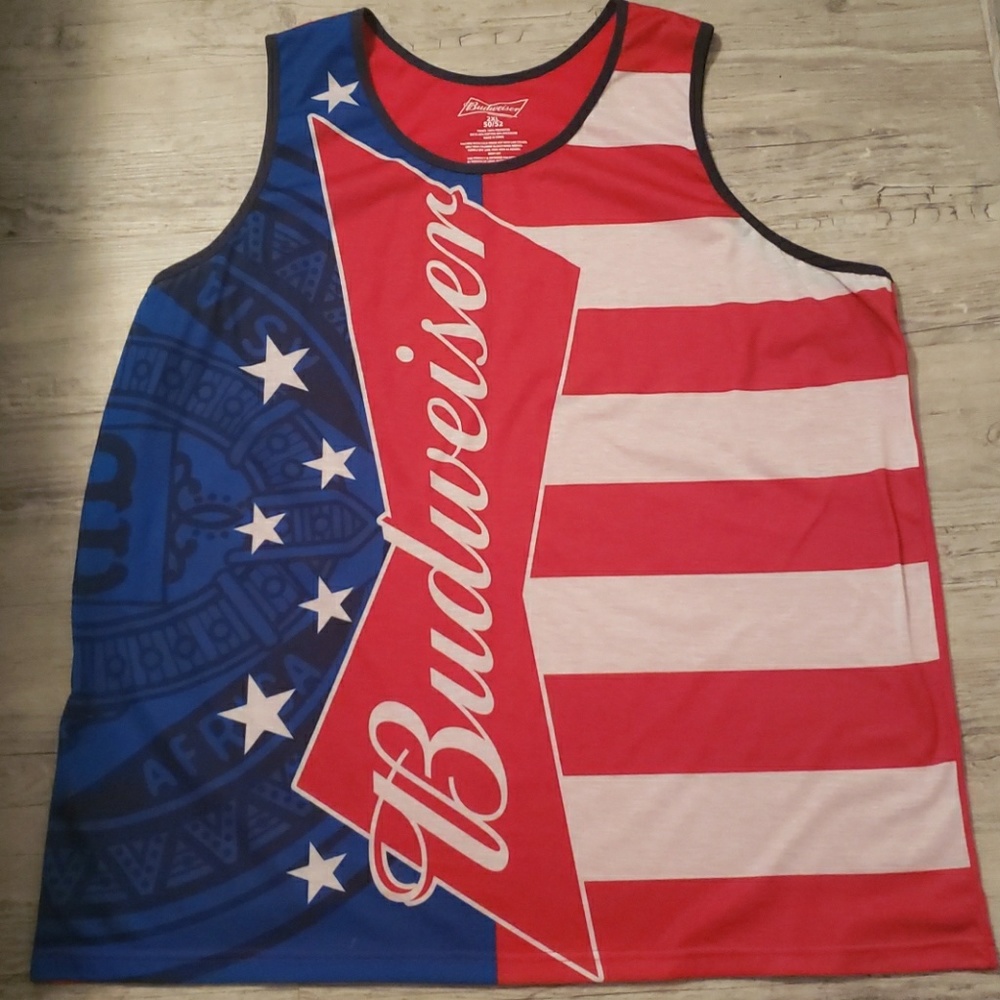 Budweiser Beer USA Flag Men's Tank Top